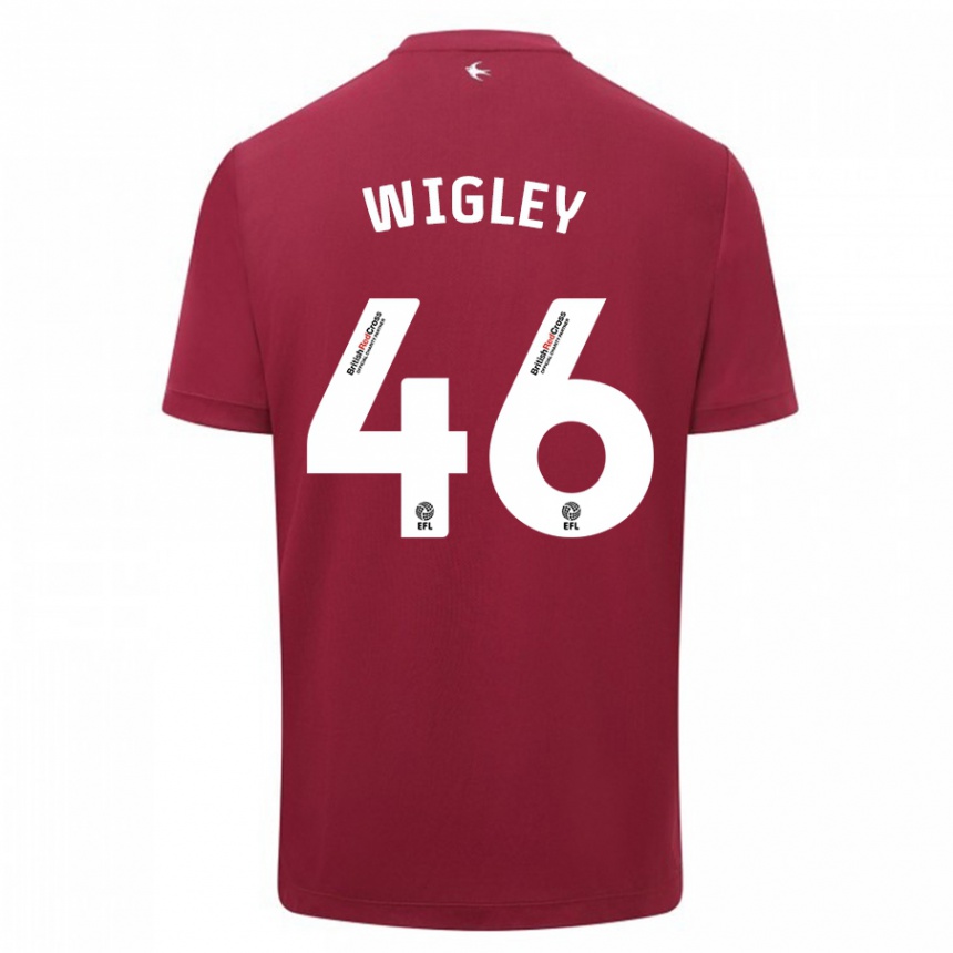 Kids Football Morgan Wigley #46 Red Away Jersey 2023/24 T-Shirt Canada