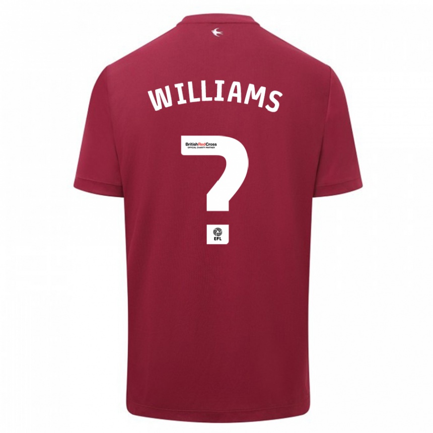 Kids Football Noah Williams #0 Red Away Jersey 2023/24 T-Shirt Canada