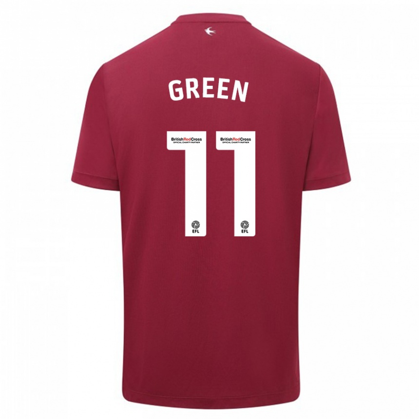 Kids Football Danielle Green #11 Red Away Jersey 2023/24 T-Shirt Canada