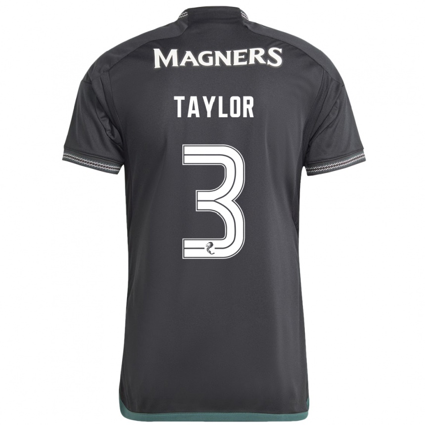 Kids Football Greg Taylor #3 Black Away Jersey 2023/24 T-Shirt Canada