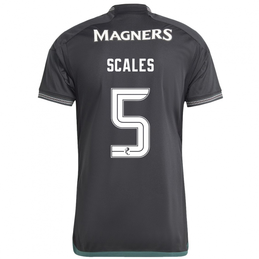 Kids Football Liam Scales #5 Black Away Jersey 2023/24 T-Shirt Canada