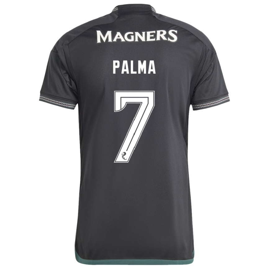 Kids Football Luis Palma #7 Black Away Jersey 2023/24 T-Shirt Canada