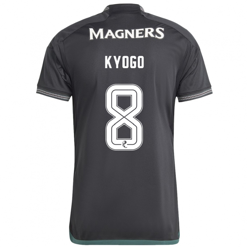 Kids Football Kyogo Furuhashi #8 Black Away Jersey 2023/24 T-Shirt Canada