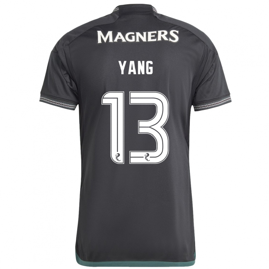 Kids Football Hyun-Jun Yang #13 Black Away Jersey 2023/24 T-Shirt Canada