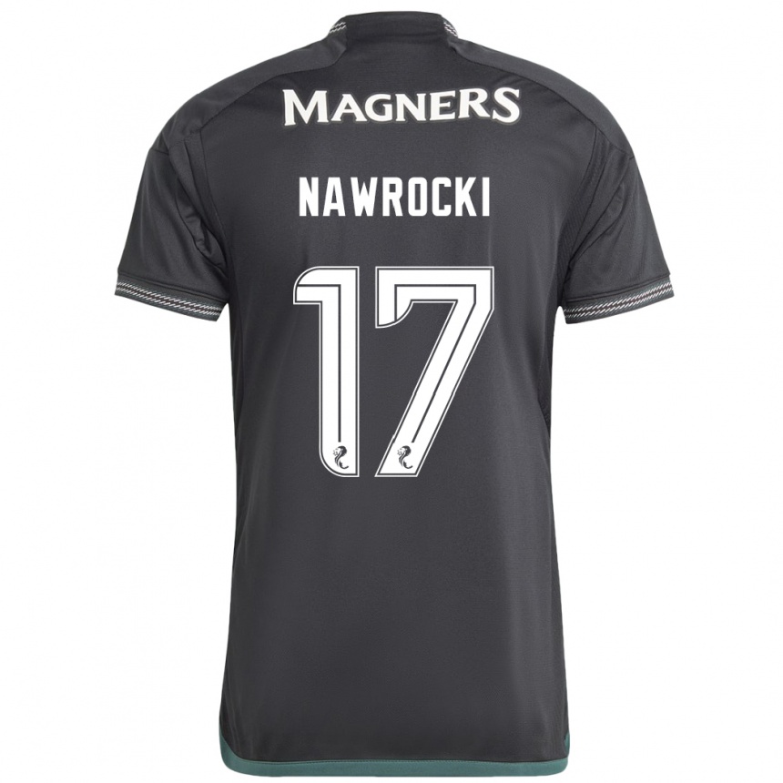 Kids Football Maik Nawrocki #17 Black Away Jersey 2023/24 T-Shirt Canada