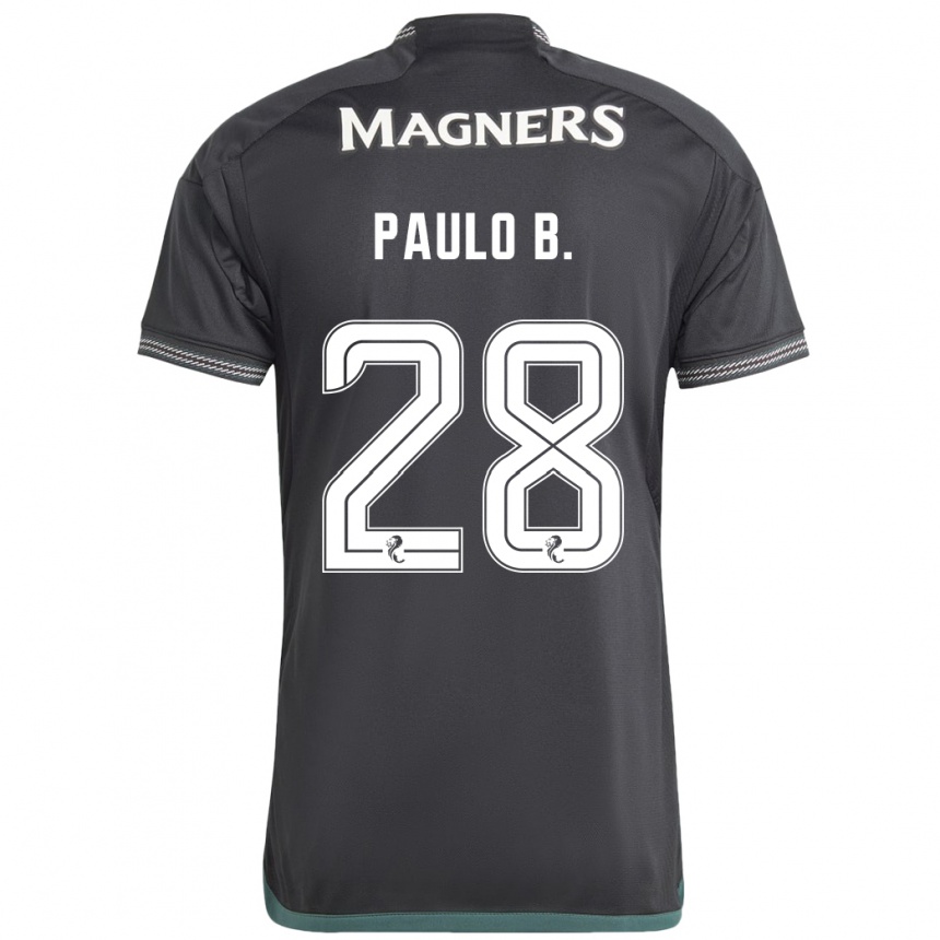 Kids Football Paulo Bernardo #28 Black Away Jersey 2023/24 T-Shirt Canada