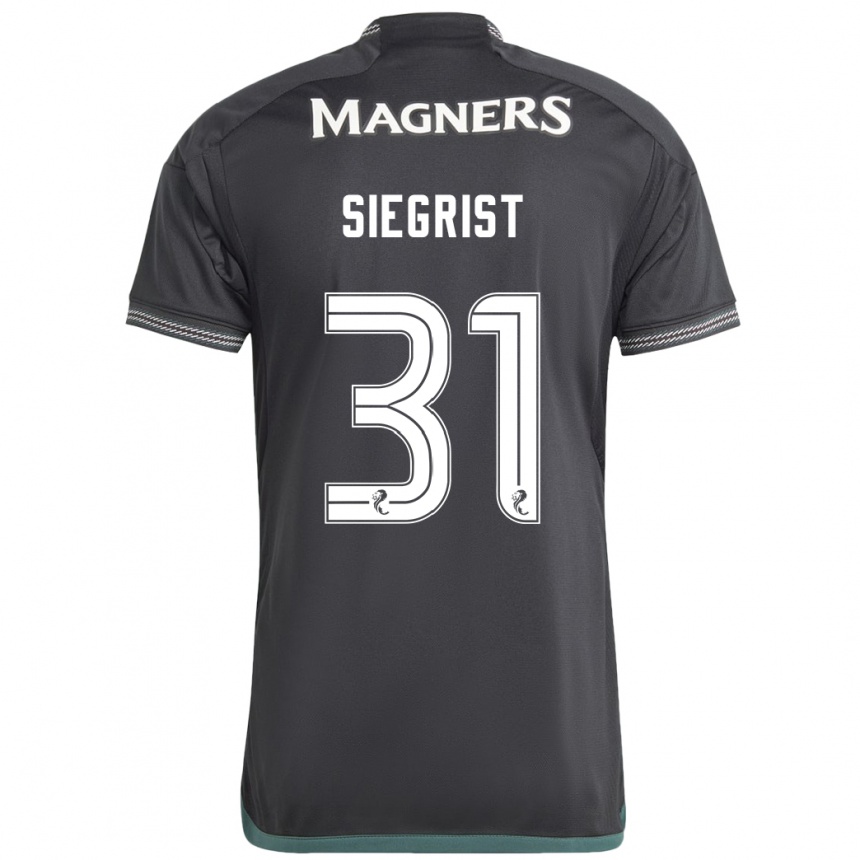 Kids Football Benjamin Siegrist #31 Black Away Jersey 2023/24 T-Shirt Canada