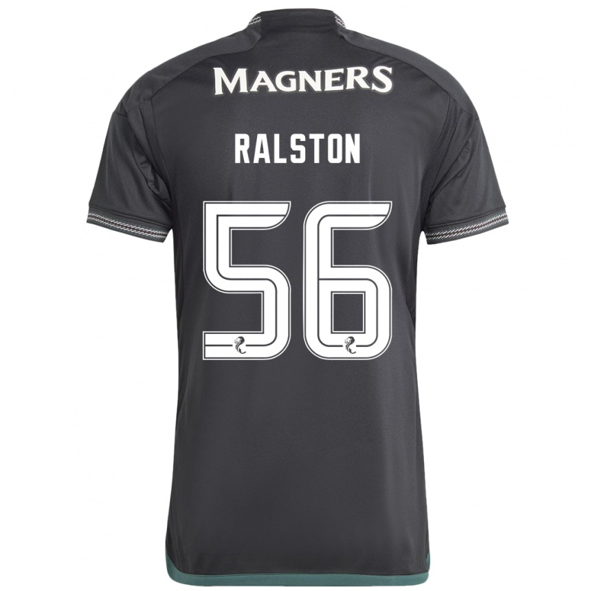 Kids Football Anthony Ralston #56 Black Away Jersey 2023/24 T-Shirt Canada