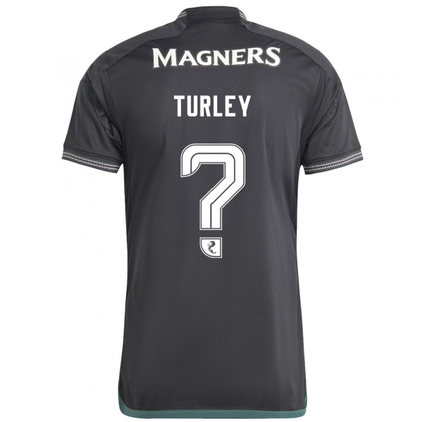 Kids Football Francis Turley #0 Black Away Jersey 2023/24 T-Shirt Canada