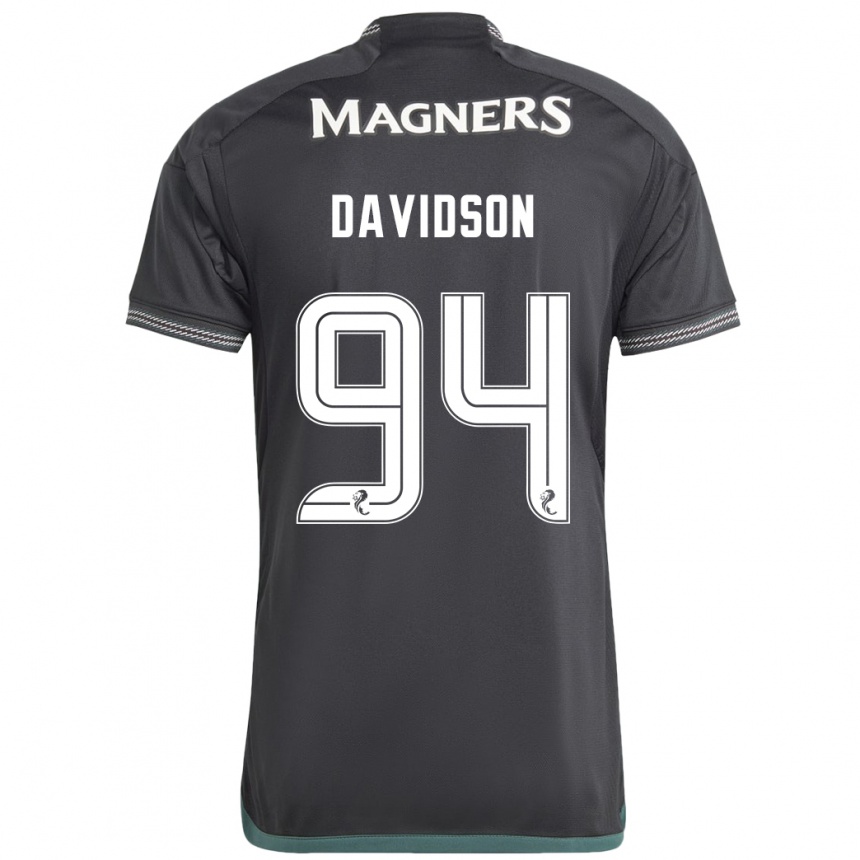 Kids Football Bruno Davidson #94 Black Away Jersey 2023/24 T-Shirt Canada