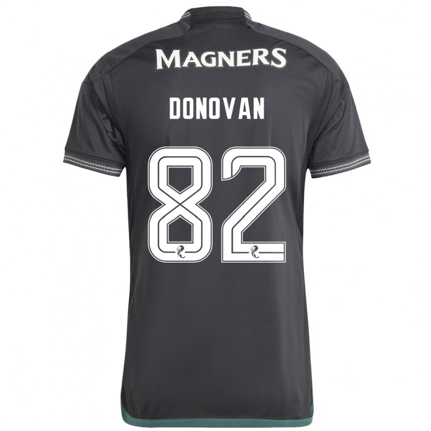 Kids Football Colby Donovan #82 Black Away Jersey 2023/24 T-Shirt Canada