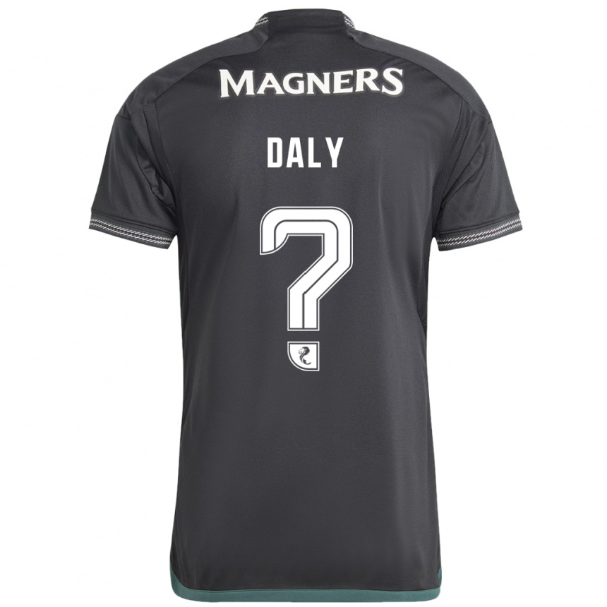 Kids Football Kayden Daly #0 Black Away Jersey 2023/24 T-Shirt Canada