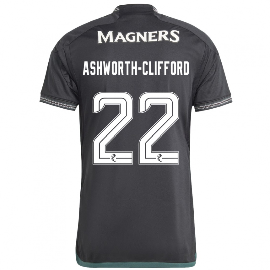 Kids Football Lucy Ashworth-Clifford #22 Black Away Jersey 2023/24 T-Shirt Canada