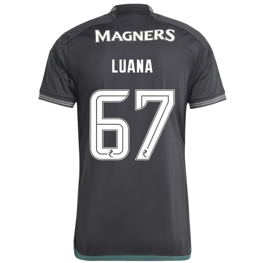 Kids Football Luana Muñoz #67 Black Away Jersey 2023/24 T-Shirt Canada