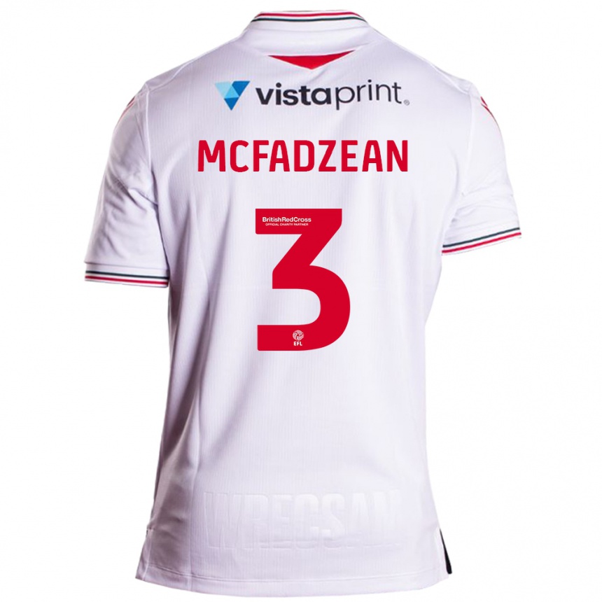 Enfant Football Maillot Callum Mcfadzean #3 Blanc Tenues Extérieur 2023/24 Canada