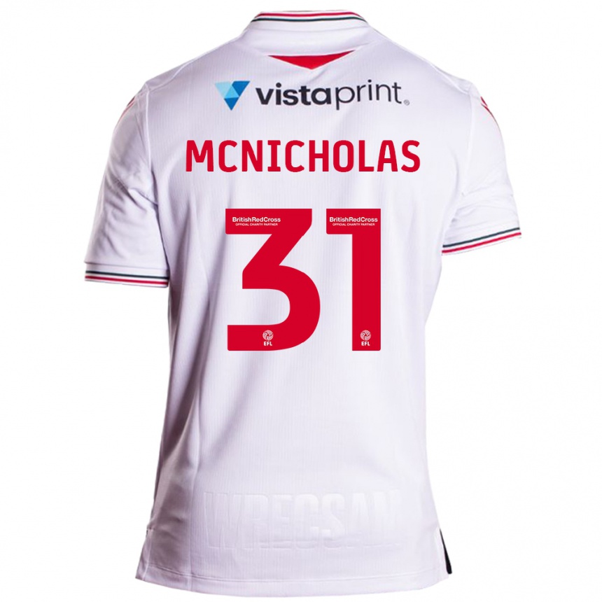 Kids Football Luke Mcnicholas #31 White Away Jersey 2023/24 T-Shirt Canada