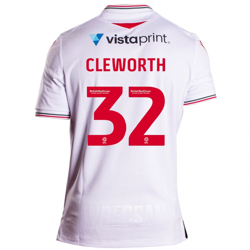 Kids Football Max Cleworth #32 White Away Jersey 2023/24 T-Shirt Canada