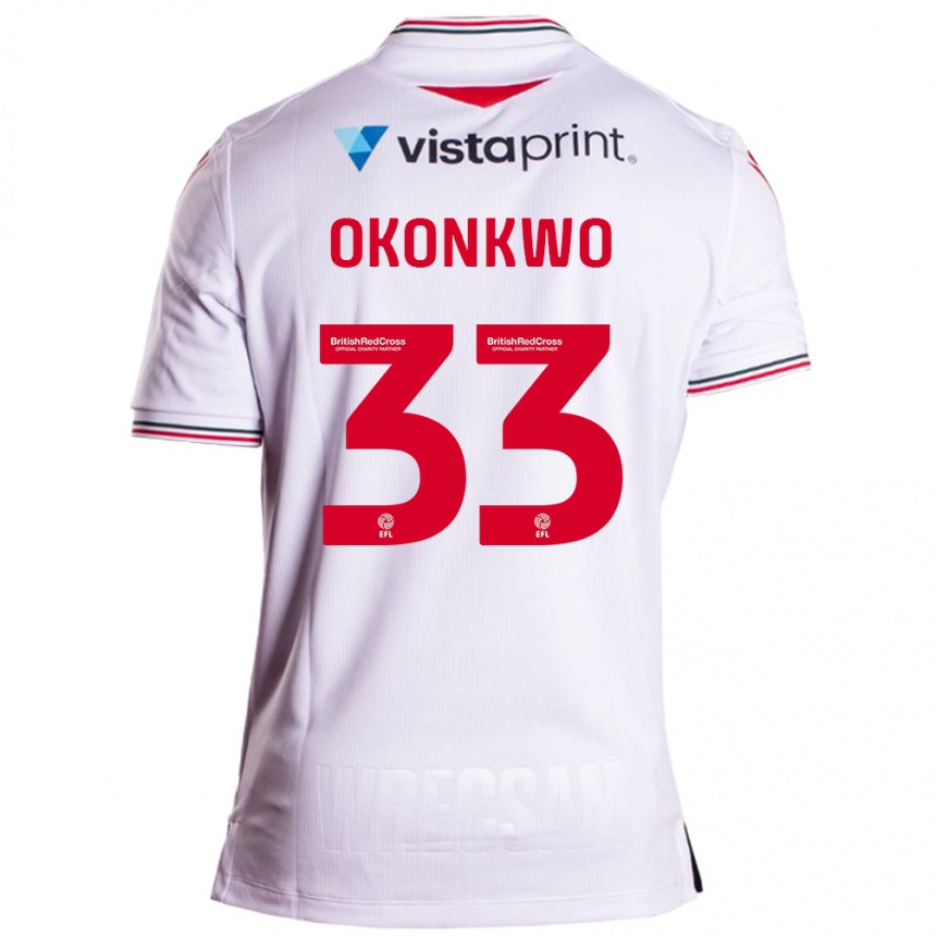 Kids Football Arthur Okonkwo #33 White Away Jersey 2023/24 T-Shirt Canada