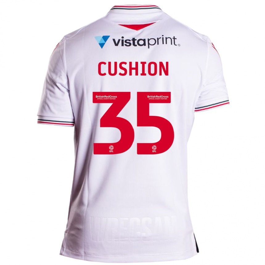 Kids Football Owen Cushion #35 White Away Jersey 2023/24 T-Shirt Canada