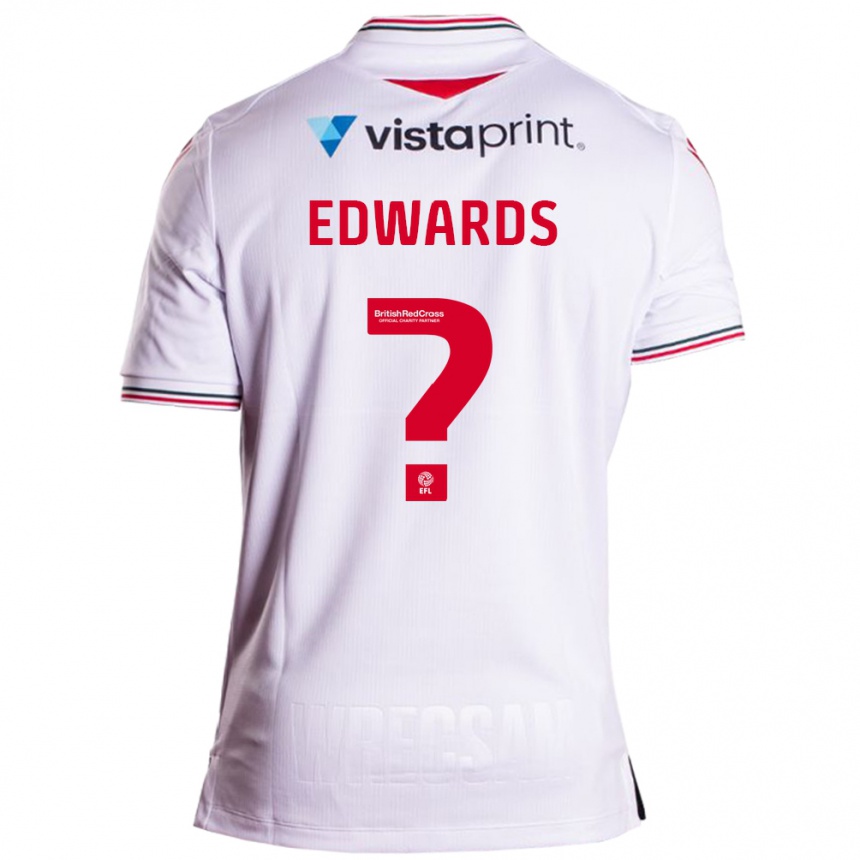 Kids Football Callum Edwards #0 White Away Jersey 2023/24 T-Shirt Canada