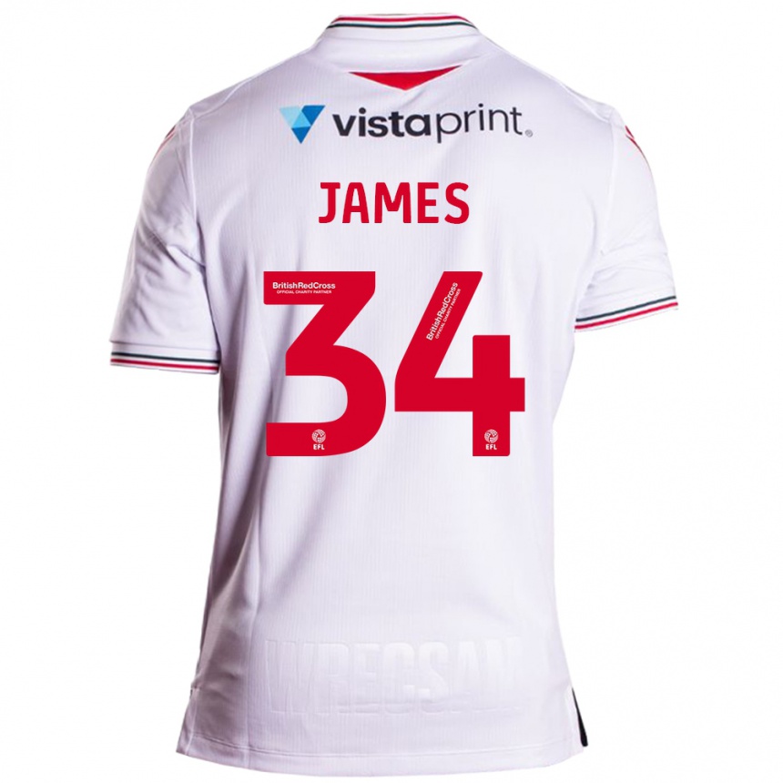 Enfant Football Maillot Aaron James #34 Blanc Tenues Extérieur 2023/24 Canada