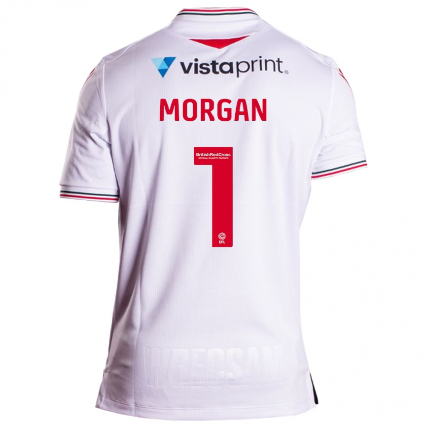 Kids Football Delyth Morgan #1 White Away Jersey 2023/24 T-Shirt Canada