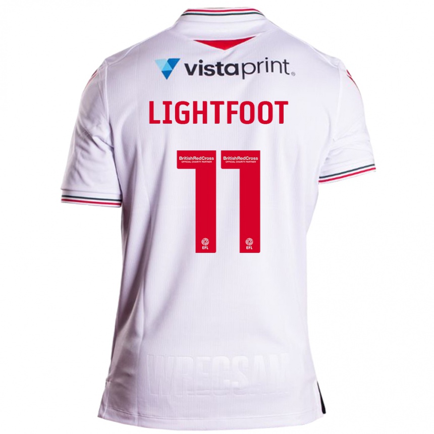 Kids Football Amber Lightfoot #11 White Away Jersey 2023/24 T-Shirt Canada