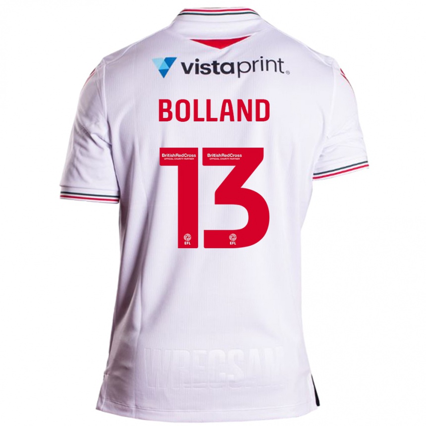 Kids Football Charlotte Bolland #13 White Away Jersey 2023/24 T-Shirt Canada