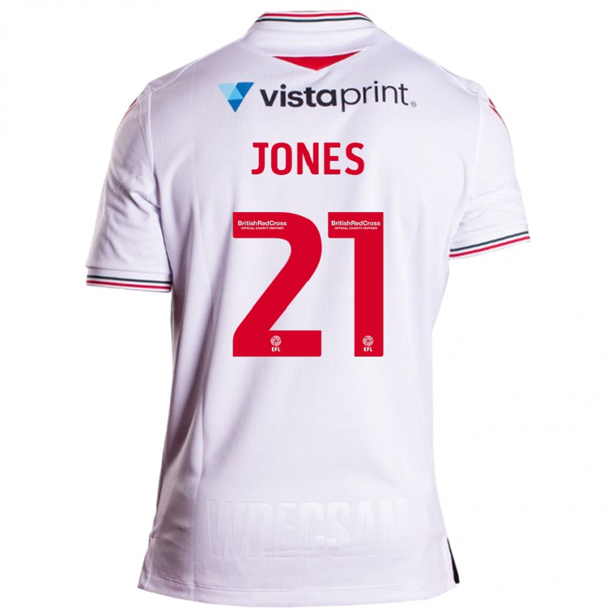 Kids Football Lili Jones #21 White Away Jersey 2023/24 T-Shirt Canada