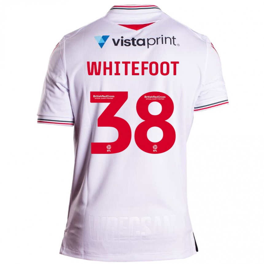 Kids Football Lily Whitefoot #38 White Away Jersey 2023/24 T-Shirt Canada