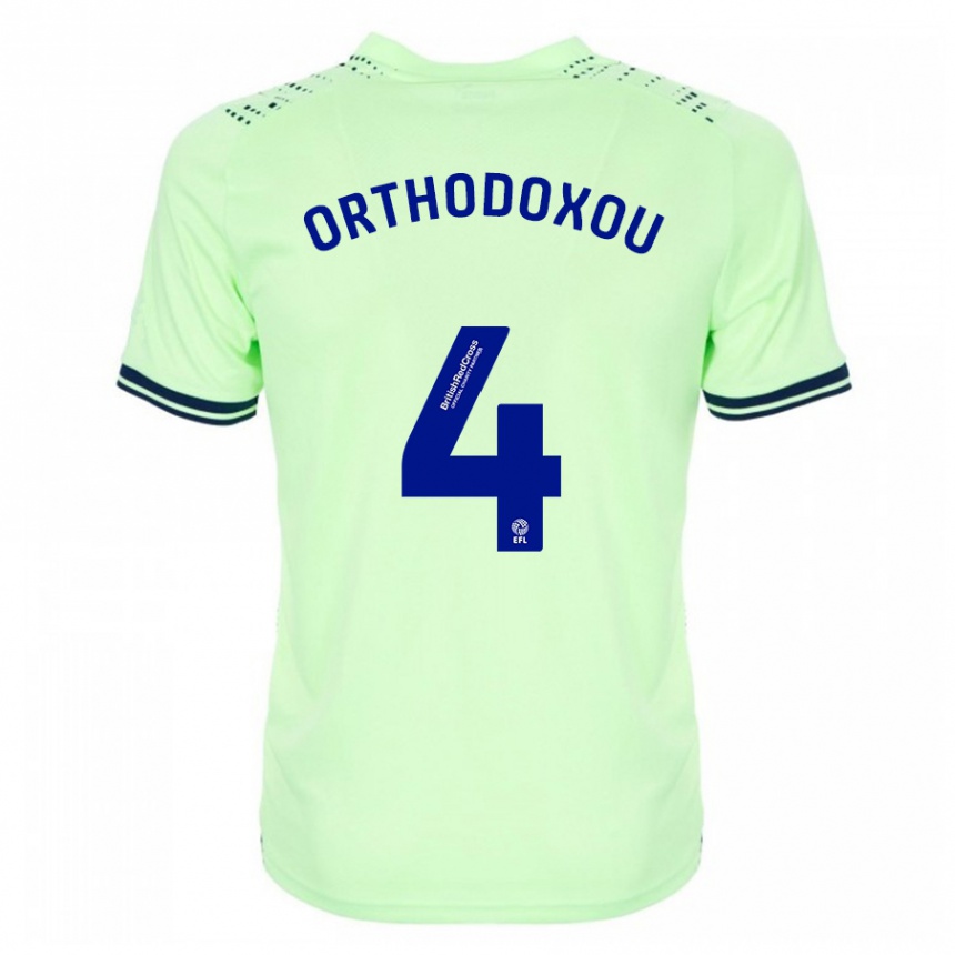 Enfant Football Maillot Francesca Orthodoxou #4 Marin Tenues Extérieur 2023/24 Canada