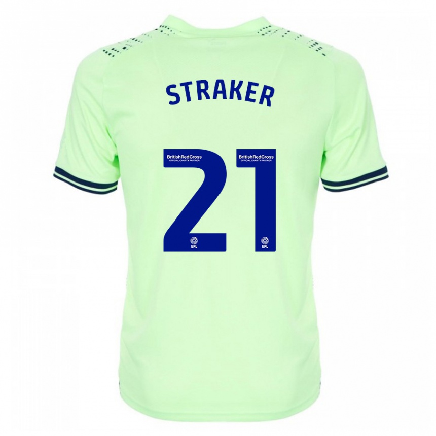 Enfant Football Maillot Jannelle Straker #21 Marin Tenues Extérieur 2023/24 Canada