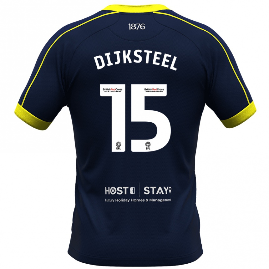 Kids Football Anfernee Dijksteel #15 Navy Away Jersey 2023/24 T-Shirt Canada