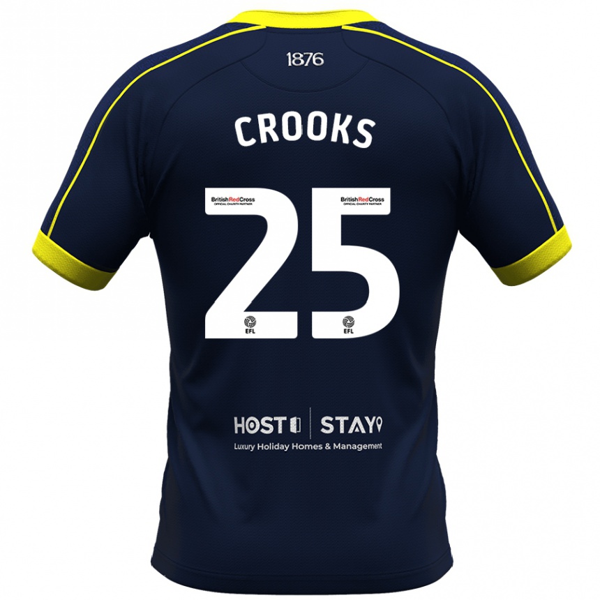 Kids Football Matt Crooks #25 Navy Away Jersey 2023/24 T-Shirt Canada