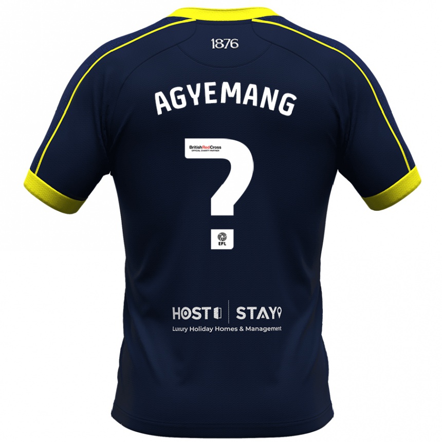 Kids Football Terrell Agyemang #0 Navy Away Jersey 2023/24 T-Shirt Canada