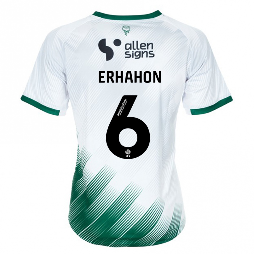 Kids Football Ethan Erhahon #6 White Away Jersey 2023/24 T-Shirt Canada