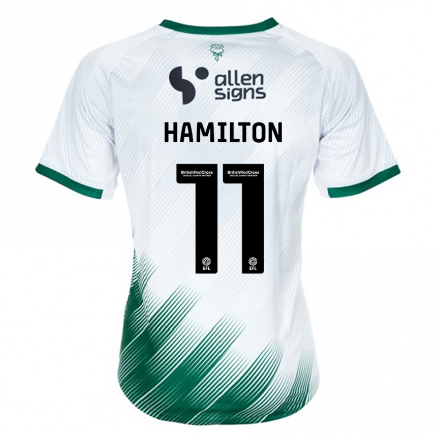 Kids Football Ethan Hamilton #11 White Away Jersey 2023/24 T-Shirt Canada