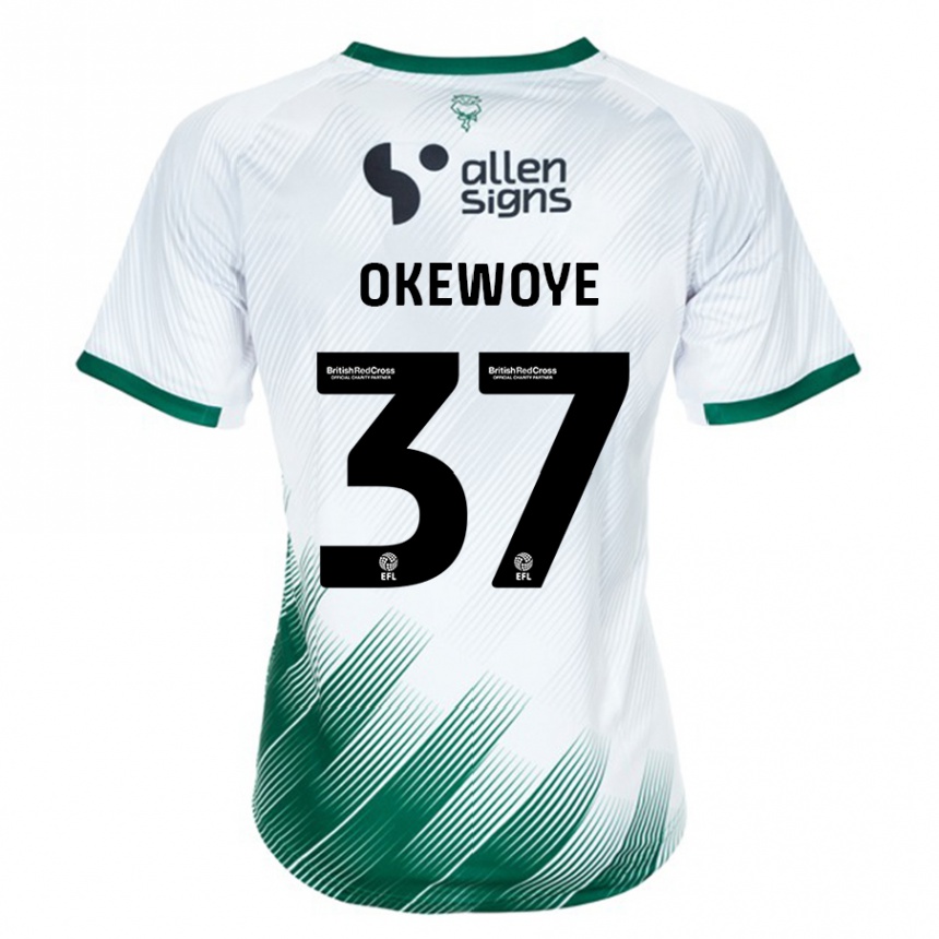 Kids Football Gbolahan Okewoye #37 White Away Jersey 2023/24 T-Shirt Canada