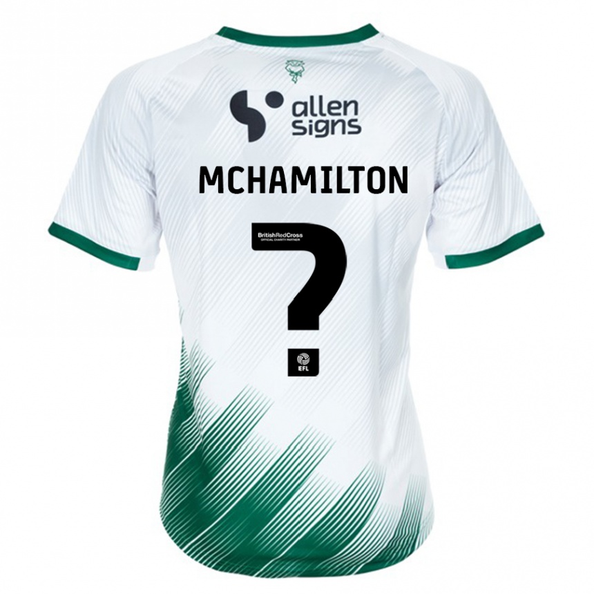 Kids Football Toni Mchamilton #0 White Away Jersey 2023/24 T-Shirt Canada