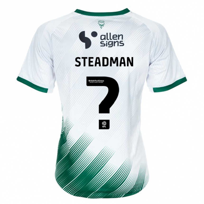 Kids Football Jodie Steadman #0 White Away Jersey 2023/24 T-Shirt Canada