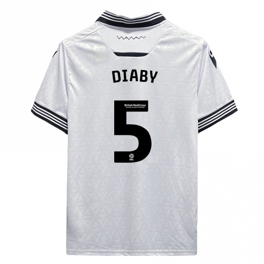 Enfant Football Maillot Bambo Diaby #5 Blanc Tenues Extérieur 2023/24 Canada