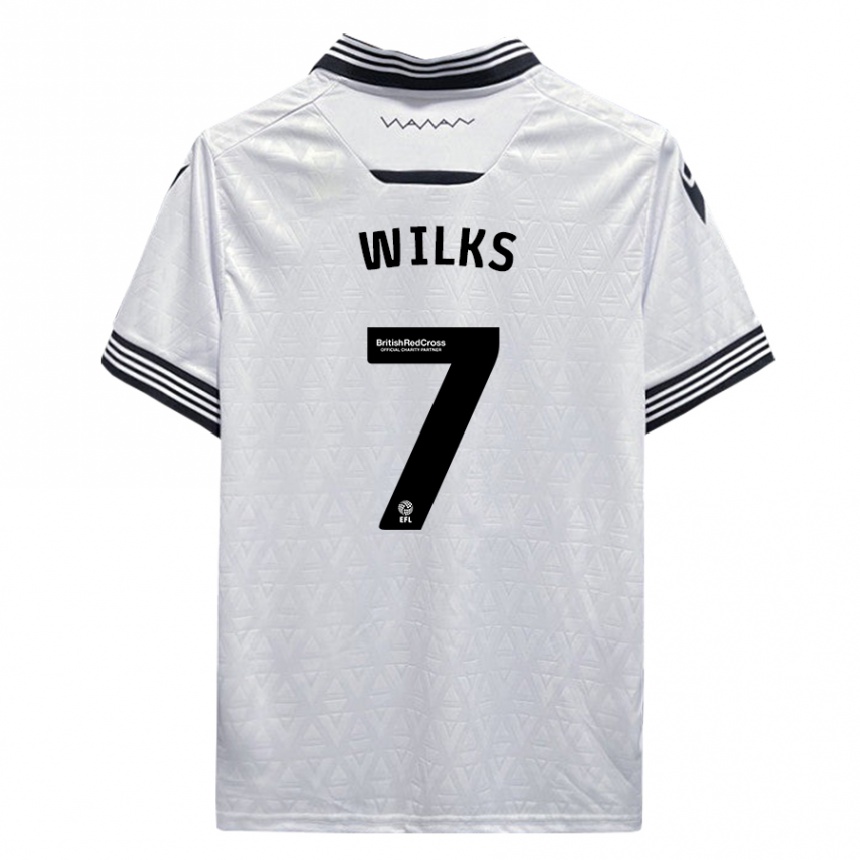 Kids Football Mallik Wilks #7 White Away Jersey 2023/24 T-Shirt Canada