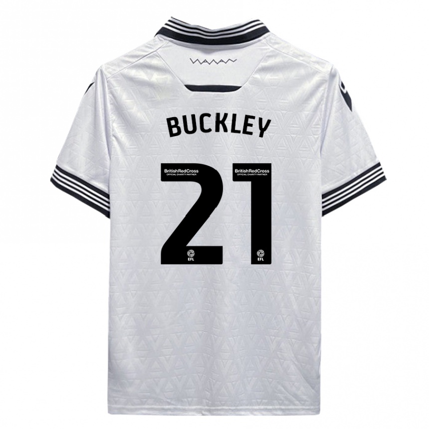 Kids Football John Buckley #21 White Away Jersey 2023/24 T-Shirt Canada