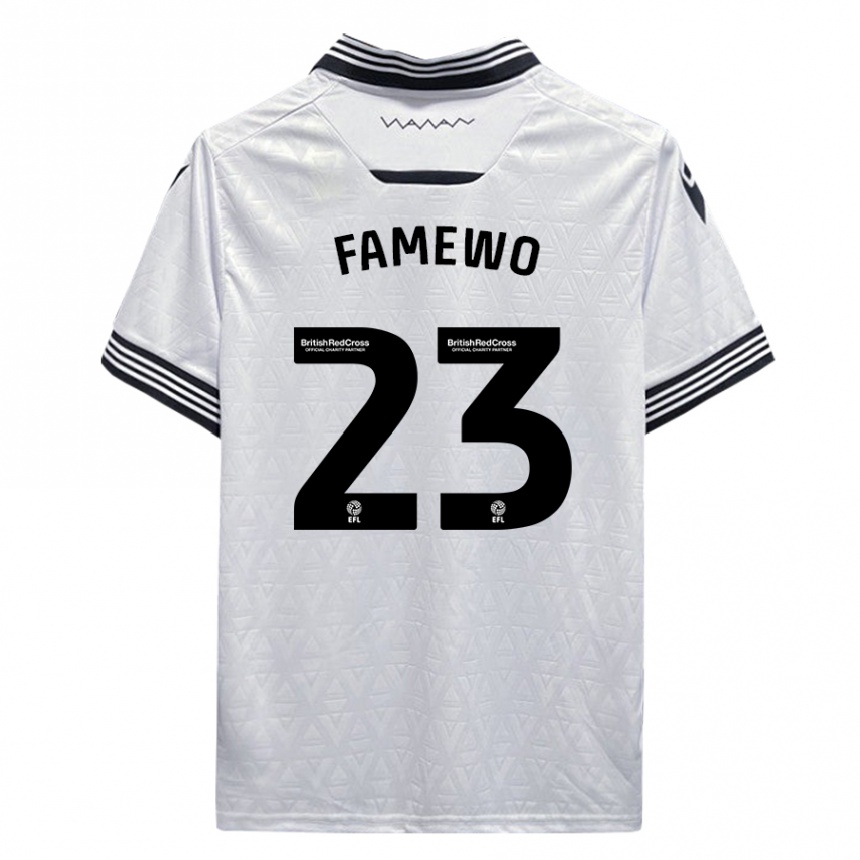 Kids Football Akin Famewo #23 White Away Jersey 2023/24 T-Shirt Canada