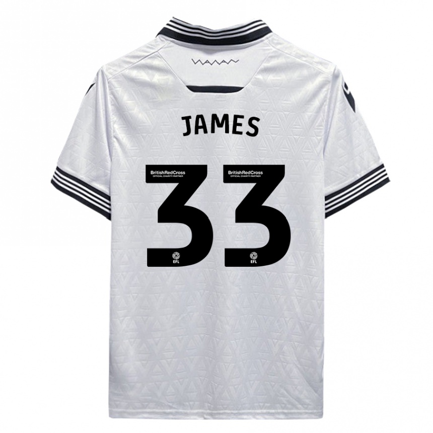 Kids Football Reece James #33 White Away Jersey 2023/24 T-Shirt Canada