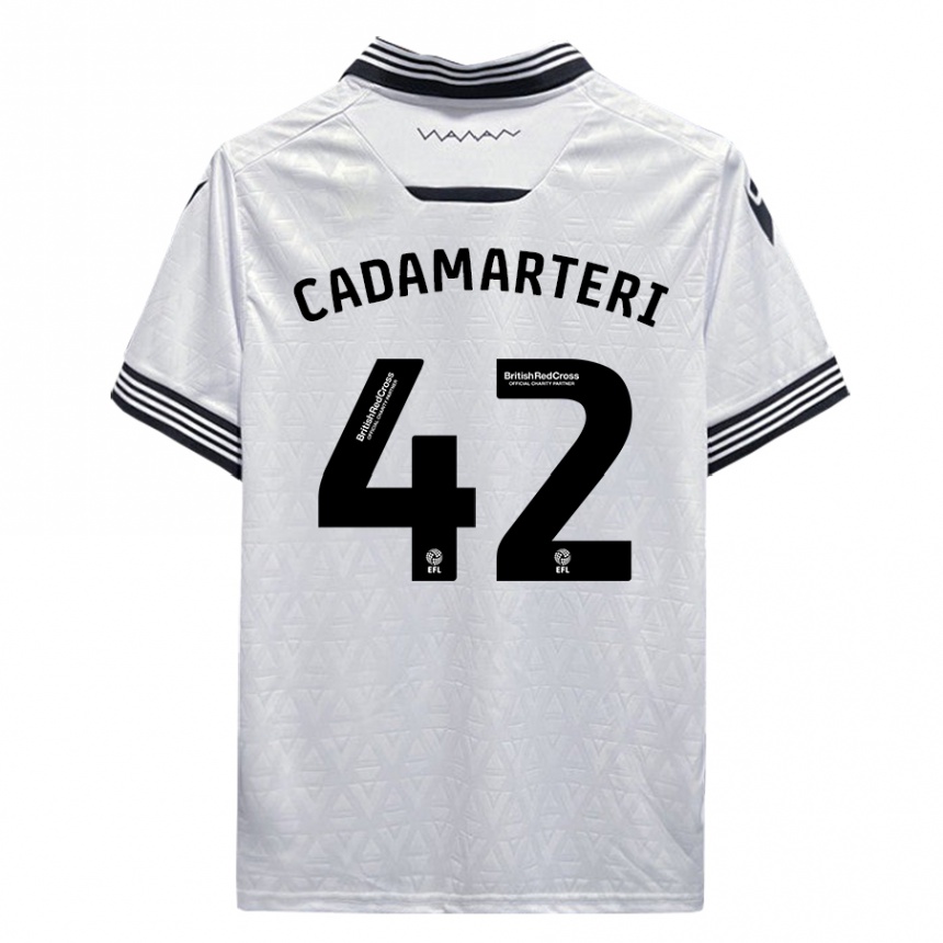 Kids Football Bailey Cadamarteri #42 White Away Jersey 2023/24 T-Shirt Canada