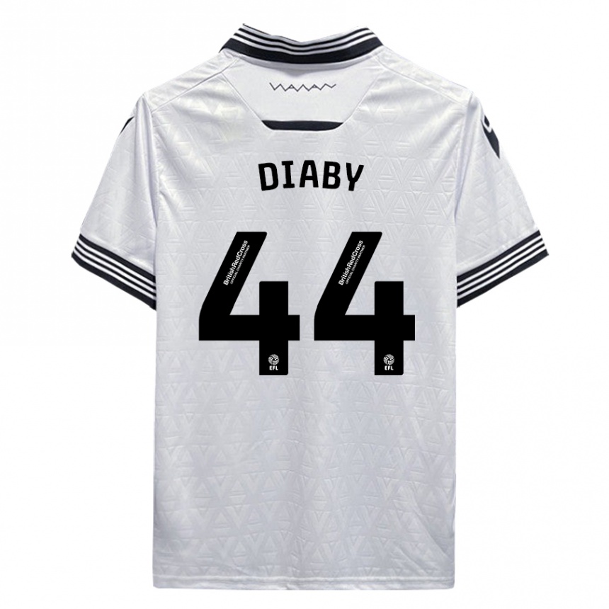 Kids Football Momo Diaby #44 White Away Jersey 2023/24 T-Shirt Canada