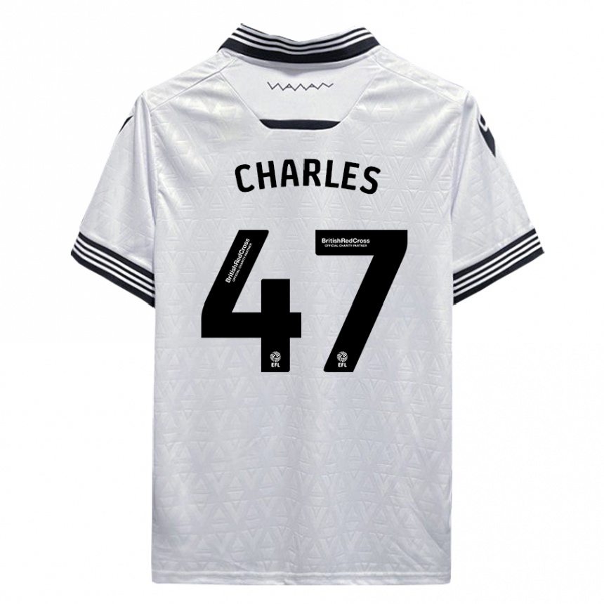 Kids Football Pierce Charles #47 White Away Jersey 2023/24 T-Shirt Canada