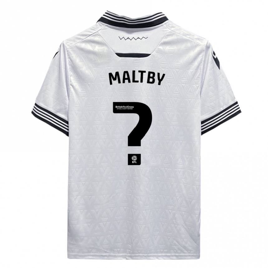 Kids Football Mackenzie Maltby #0 White Away Jersey 2023/24 T-Shirt Canada