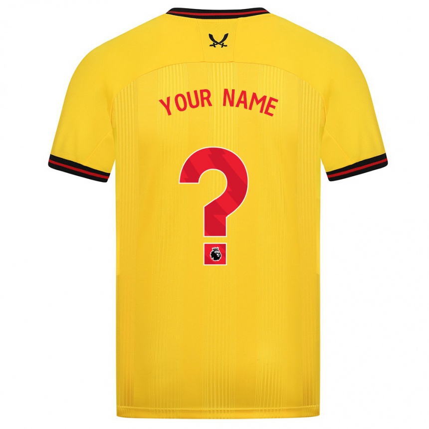 Enfant Football Maillot Votre Nom #0 Jaune Tenues Extérieur 2023/24 Canada